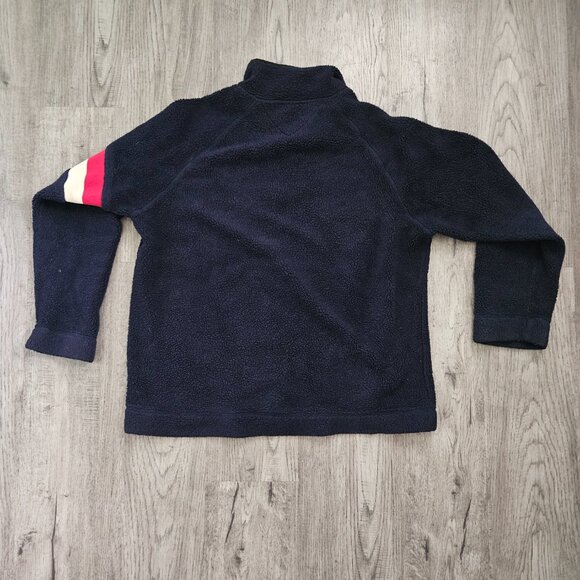 Tommy Hilfiger H/00 Navy Sherpa Fleece Quarter Zip Pullover – Men’s L - Picture 8 of 8